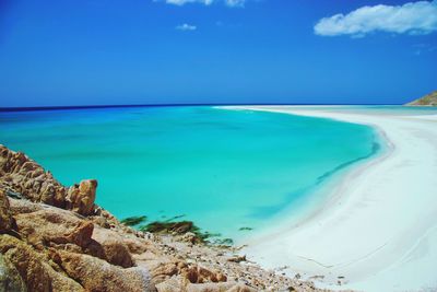 Beautiful indian ocean beach in socotra island, yemen