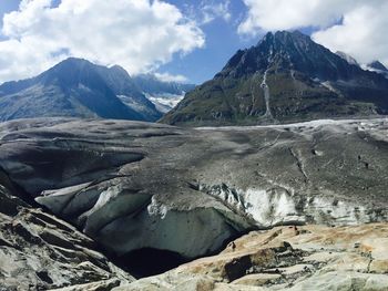 Scenic view of mountain range