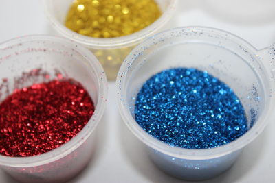 Close-up of multi colored candies in bowl