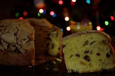 Close-up of food on table