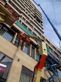 Low angle view of building against clear sky