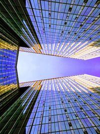 Low angle view of modern building against sky