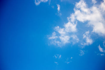 Low angle view of blue sky