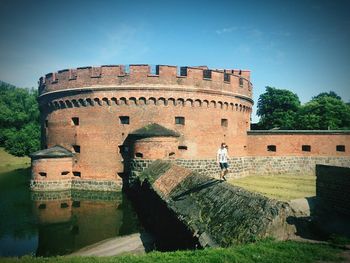 Low angle view of historical building