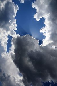 Low angle view of cloudy sky