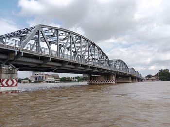 Bridge over river against sky