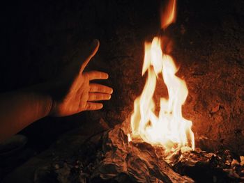 Close-up of bonfire