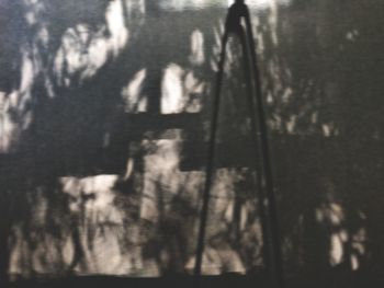 High angle view of silhouette trees by lake