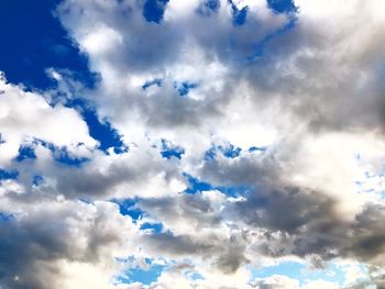 Low angle view of clouds in sky