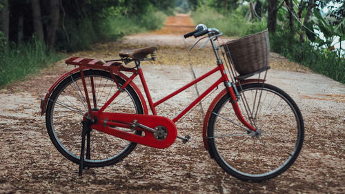 Bicycle on field