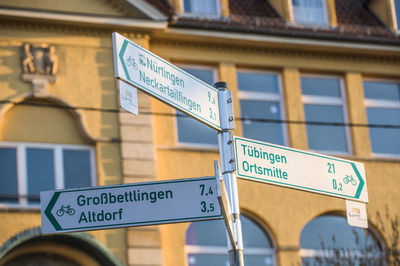 Low angle view of information sign