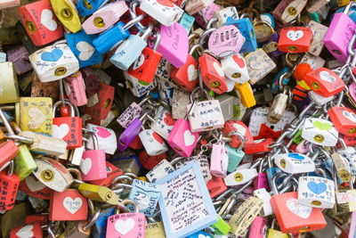 Full frame shot of padlocks