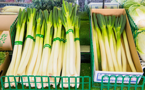 Close-up of vegetables for sale in market