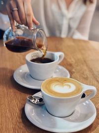 Coffee cup on table