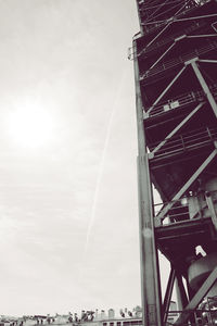 Low angle view of bridge against sky