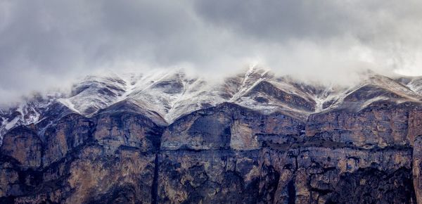 Scenic view of snow against sky