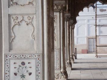 Closed door of old building