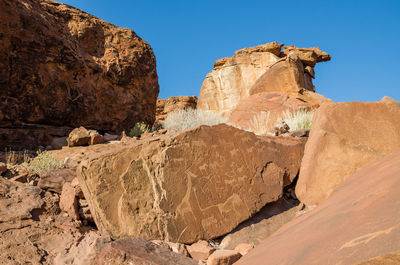 Rock formations in a desert