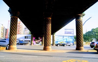 View of elevated road in city