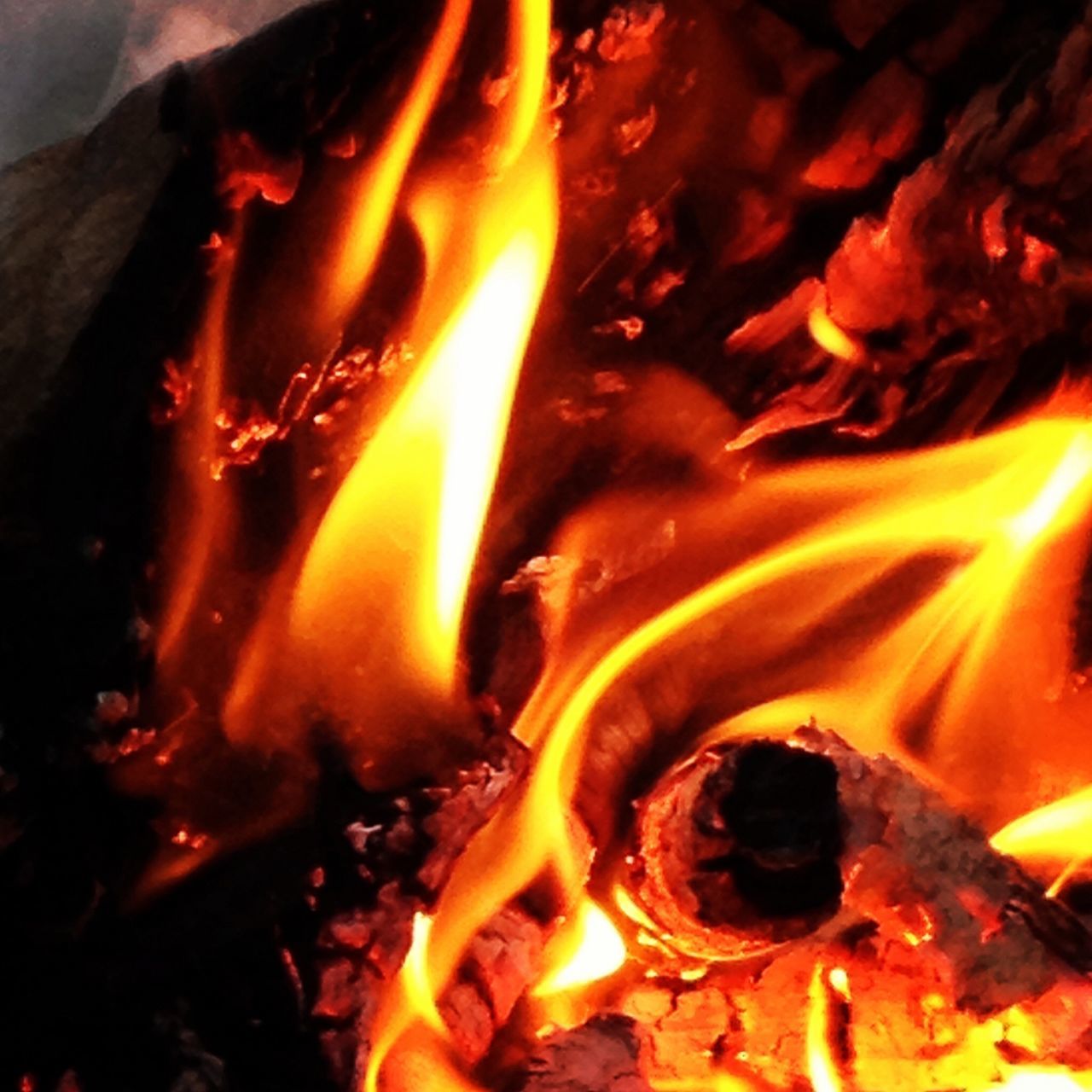 CLOSE-UP OF FIRE