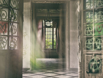 Open door of window
