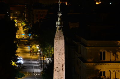 Egyptian obelisk in the middle of piazza del popolo in rome.