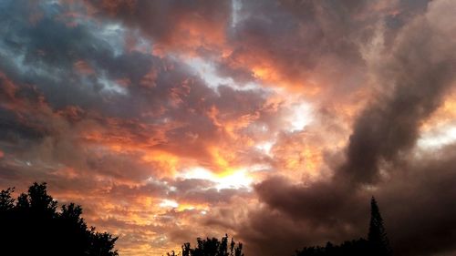 Low angle view of cloudy sky