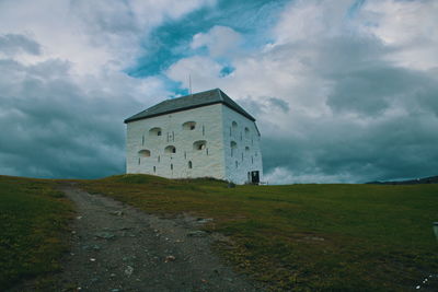 Low angle view of building against sky