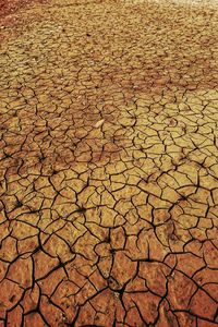 Full frame shot of cracked land