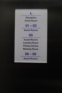 Close-up of text on wall