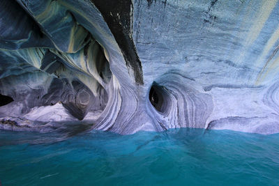 Rock formation in sea