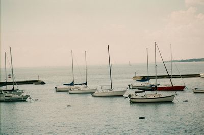 Boats in calm sea