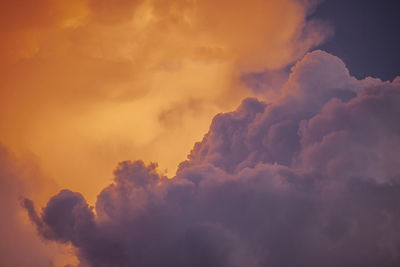 Low angle view of cloudscape during sunset