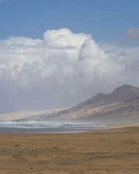 Scenic view of desert against sky