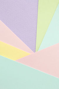 High angle view of multi colored paper