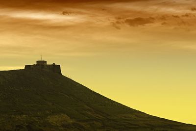 View of fort at sunset