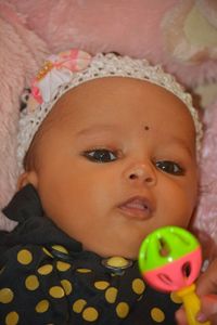 Portrait of cute baby girl