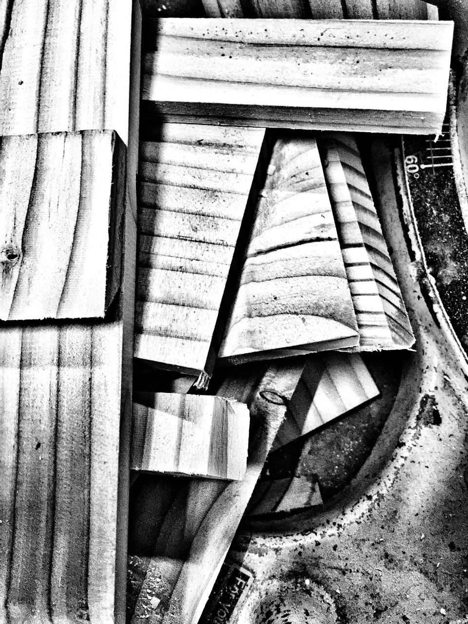 wood - material, wooden, wood, abandoned, plank, high angle view, old, damaged, weathered, close-up, obsolete, metal, no people, rusty, day, absence, outdoors, sunlight, empty, chair