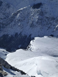 Winter hiking tour to pleisenspitze mountain, tyrol, austria