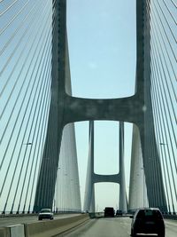 Low angle view of bridge against sky