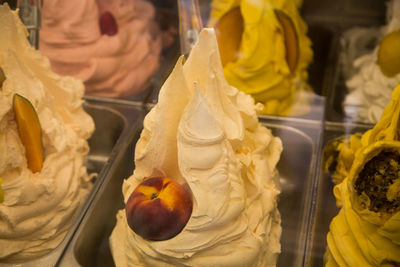 Panoramic shot of ice cream for sale