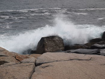 Scenic view of sea waves