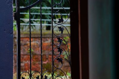 Close-up of window at home