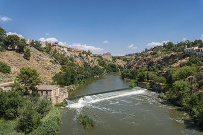 View of the river tagus in the city of toledo, spain