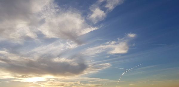 Low angle view of clouds in sky