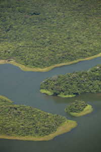 Aerial view of body of water - lake. high quality photo