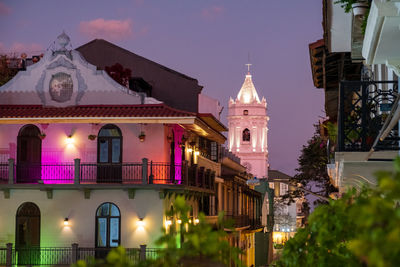 Evening in casco viejo, panama city, panama