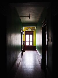 Empty corridor of building