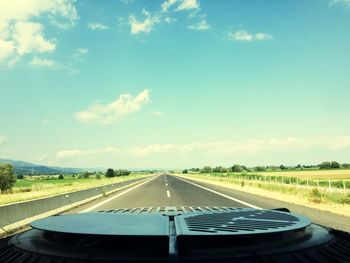 Road passing through landscape