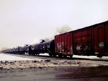 Train on railroad track